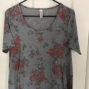 FLORAL XS LULAROE PERFECT TEE